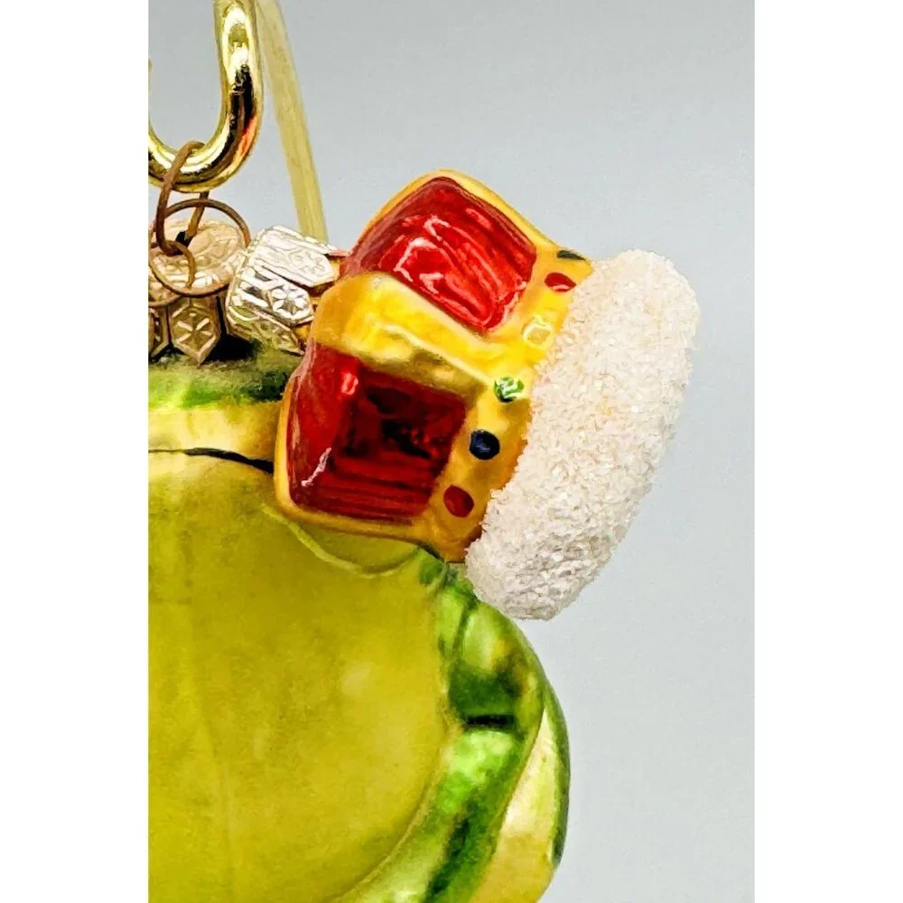 Department 56 Glass Frog Prince With Crown  Kiss Poland‎ Ornament  4 inch